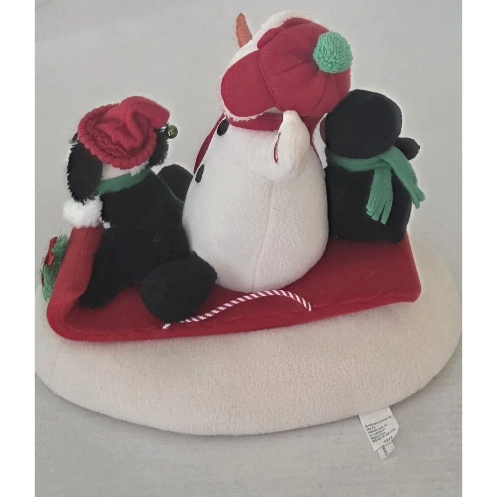 2007 Hallmark Jingle Pals Sleigh Ride Musical Animated Snowman Penguin Dog Works